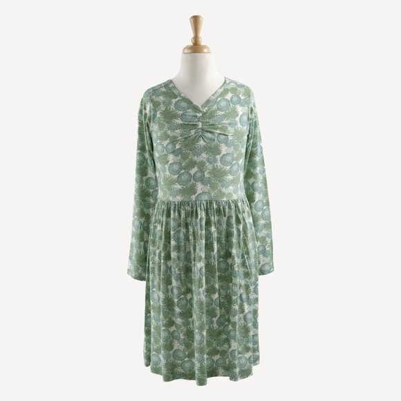 NWT Kate Quinn Sage Anemone Twirl Dress Bamboo 9/10 - Picture 1 of 1